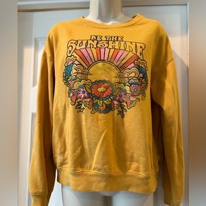 Awake a yellow Sunshine sweatshirt